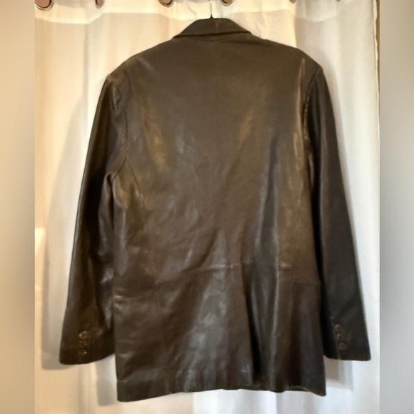 Vintage Joseph Barry by Adler Leather Blazer Jacket Brown Patina Size 40 - Picture 8 of 15